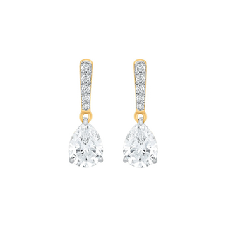 Meera Pear Drop Moissanite Earrings