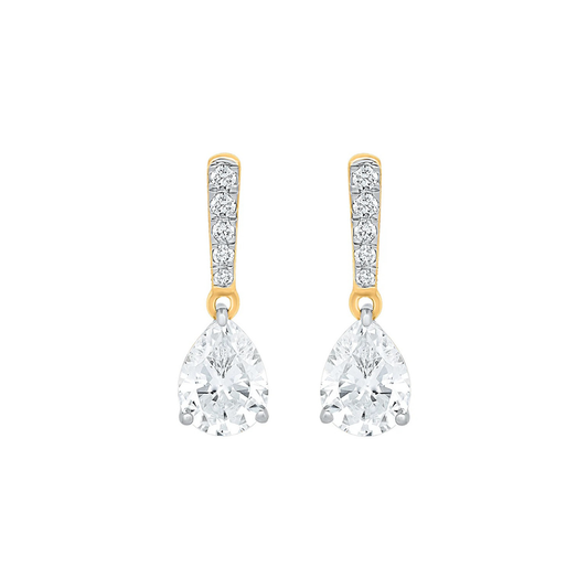 Meera Pear Drop Moissanite Earrings