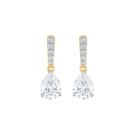 Meera Pear Drop Moissanite Earrings