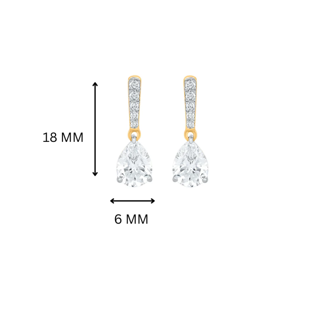 Meera Pear Drop Moissanite Earrings