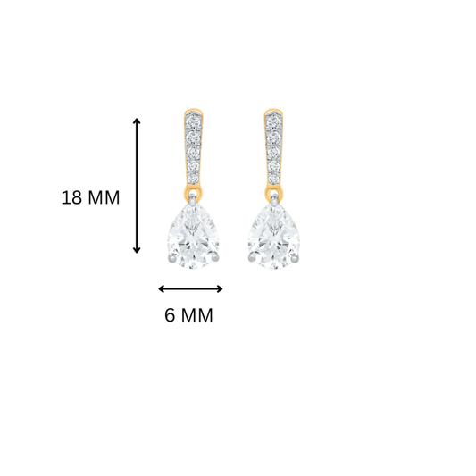 Meera Pear Drop Moissanite Earrings