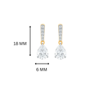 Meera Pear Drop Moissanite Earrings