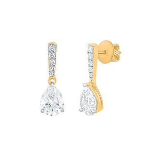 Meera Pear Drop Moissanite Earrings