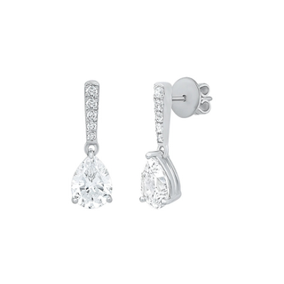 Meera Pear Drop Moissanite Earrings