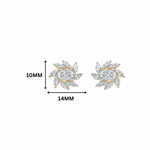 Aria Bloom Moissanite Stud Earrings