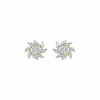 Aria Bloom Moissanite Stud Earrings