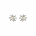 Aria Bloom Moissanite Stud Earrings