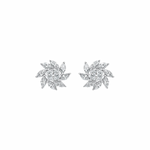 Aria Bloom Moissanite Stud Earrings