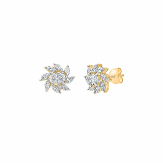 Aria Bloom Moissanite Stud Earrings