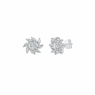 Aria Bloom Moissanite Stud Earrings
