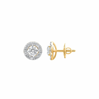 Amara Halo Moissanite Stud Earrings