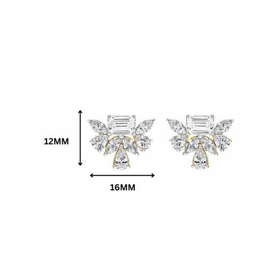 Vivienne Multi-Shape Moissanite Stud Earrings