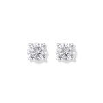 Gia 2.00ct Round Moissanite Silver Stud Earrings