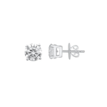 Gia 2.00ct Round Moissanite Silver Stud Earrings