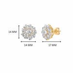Selena Pear & Cushion Moissanite Stud Earrings