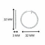 Zyra Inside-Out Round Moissanite Hoop Earrings