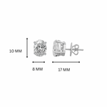 Riva Oval Cut 4.00 cts Stud Earrings