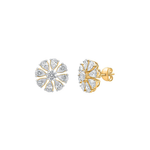 Celia Pear & Round Moissanite Stud Earrings