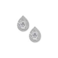 Trillia 3-in-1 Earrings | Ruby, Emerald & Moissanite Silver Drops
