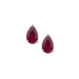 Trillia 3-in-1 Earrings | Ruby, Emerald & Moissanite Silver Drops