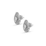 Trillia 3-in-1 Earrings | Ruby, Emerald & Moissanite Silver Drops