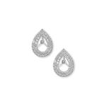 Trillia 3-in-1 Earrings | Ruby, Emerald & Moissanite Silver Drops