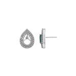 Trillia 3-in-1 Earrings | Ruby, Emerald & Moissanite Silver Drops