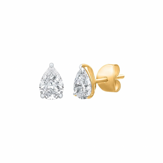 Rina 4.85ct Pear Moissanite Silver Stud Earrings