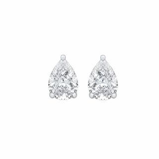 Rina 4.85ct Pear Moissanite Silver Stud Earrings