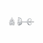 Rina 4.85ct Pear Moissanite Silver Stud Earrings