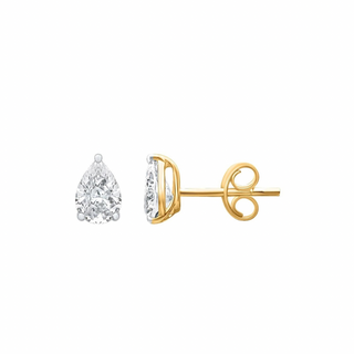 Rina 4.85ct Pear Moissanite Silver Stud Earrings