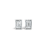 Alina Emerald 5.00 carat Silver Moissanite Stud Earrings