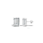 Alina Emerald 5.00 carat Silver Moissanite Stud Earrings