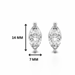 Zina 4.50 Carat Zina Stud Moissanite Earrings