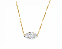 Sara 1.50 carat Marquise Moissanite Silver Necklace
