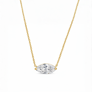 Sara 1.50 carat Marquise Moissanite Silver Necklace