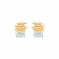 Veda Ikat Moissanite Stud Earrings