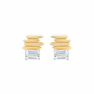 Veda Ikat Moissanite Stud Earrings