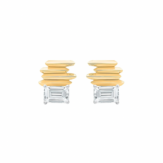 Veda Ikat Moissanite Stud Earrings
