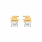 Veda Ikat Moissanite Stud Earrings