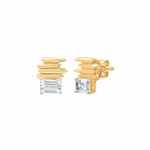 Veda Ikat Moissanite Stud Earrings
