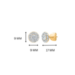 Celeste Halo Moissanite Stud Earrings