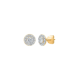 Celeste Halo Moissanite Stud Earrings