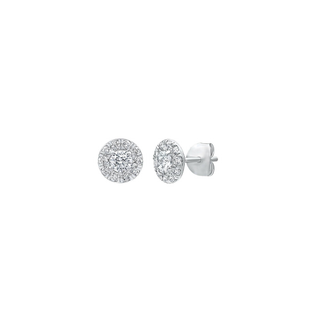 Celeste Halo Moissanite Stud Earrings