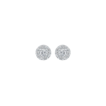 Celeste Halo Moissanite Stud Earrings