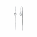 Lina Threaded Oval Moissanite Earrings
