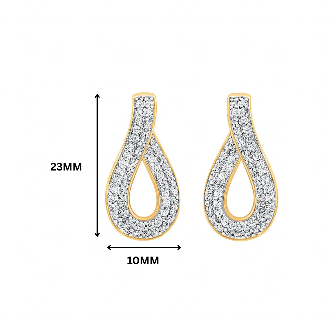 Reina Dual Row Moissanite Hoop Earrings