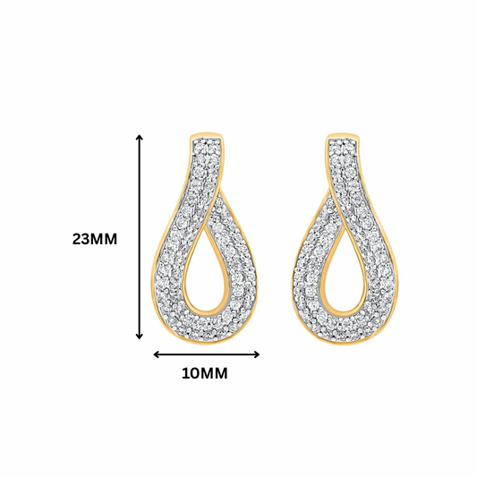 Reina Dual Row Moissanite Hoop Earrings