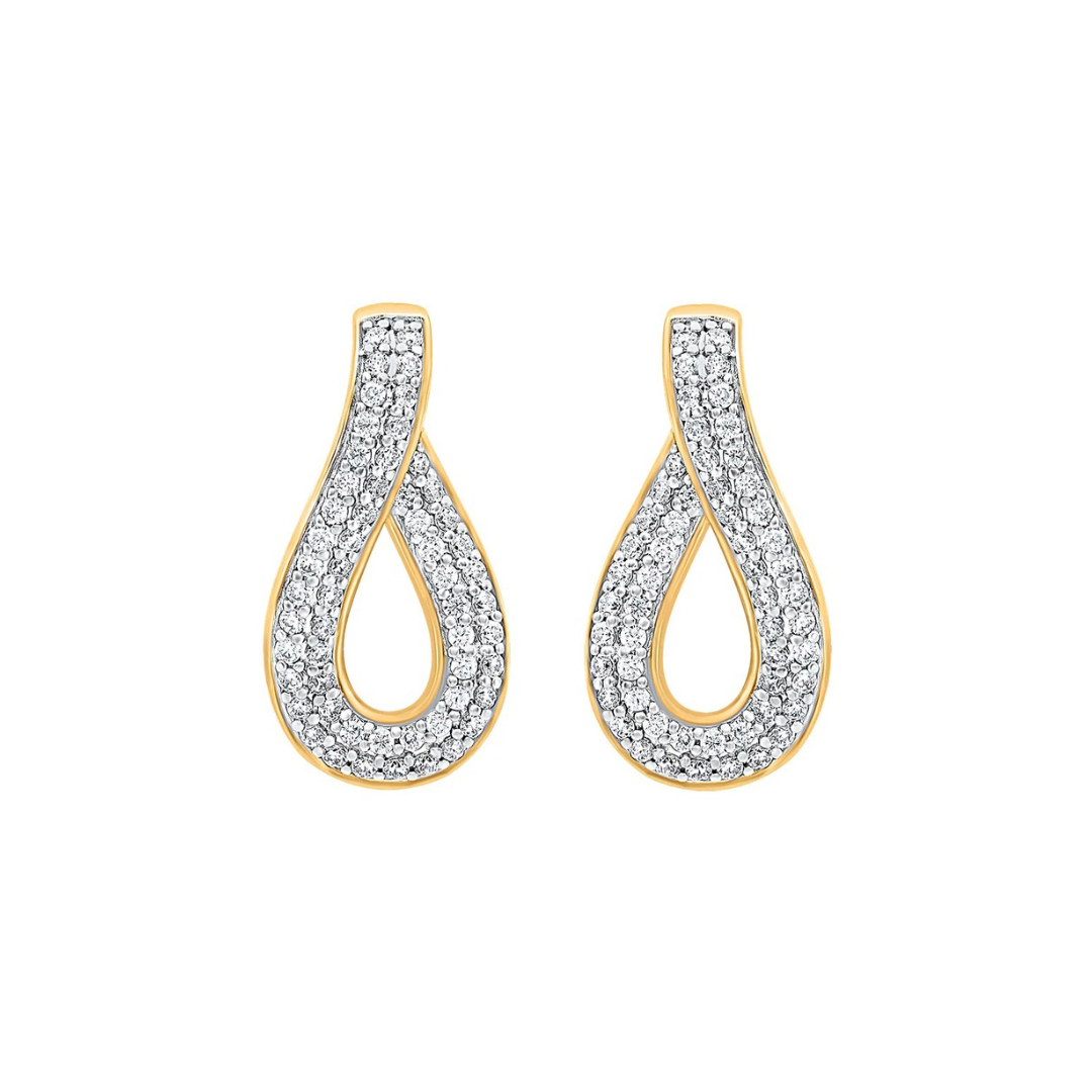 Reina Dual Row Moissanite Hoop Earrings