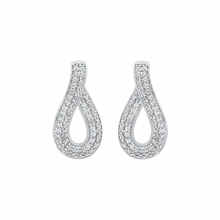 Reina Dual Row Moissanite Hoop Earrings